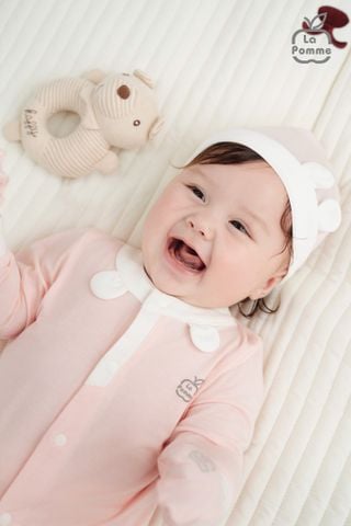  Bộ dài tay La Pomme cúc thẳng Happy Days 