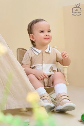  Body cộc tay La Pomme Cún con phối màu 