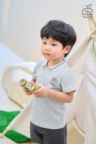  Bộ cộc tay polo La Pomme hổ con năng động 