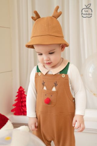  Bộ yếm rời kèm áo dài tay La Pomme tai rời tinh nghịch 
