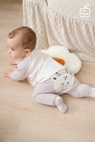  Bộ dài tay cúc giữa La Pomme cổ đức phối màu 