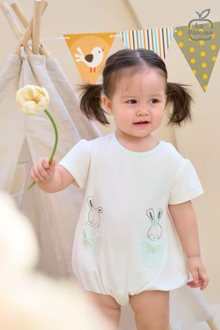 Body cộc tay La Pomme Bèo nhún phối màu 