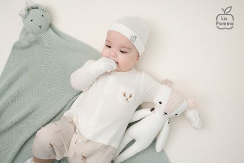  Bộ body liền dài tay La Pomme Hươu con dễ thương 