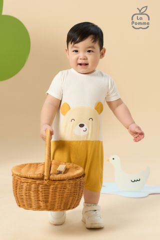  Bộ body liền cộc tay La Pomme hoạ tiết đáng yêu 