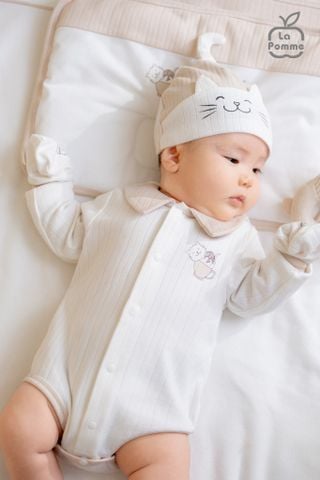  Body chip dài tay La Pomme mèo con ngộ nghĩnh 