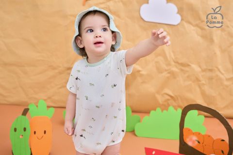  Body cộc tay La Pomme Phối họa tiết đáng yêu 