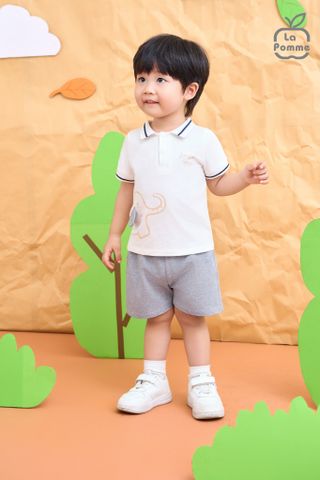  Bộ cộc tay polo La Pomme nét vẽ sáng tạo 