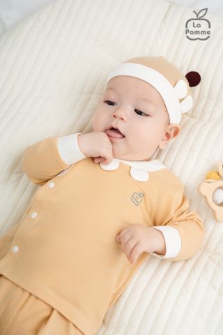  Bộ dài tay La Pomme cúc lệch Happy Days 