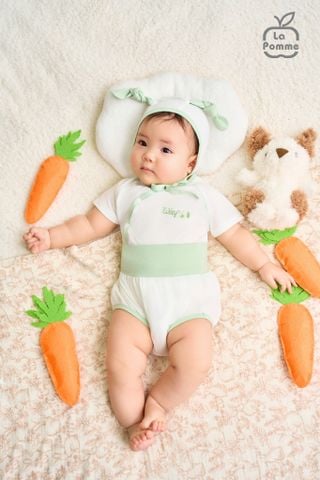  Bộ cộc tay La Pomme Cún con quần quả bí 