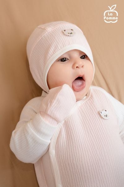  Bộ dài tay cúc lệch La Pomme dệt vân chìm 