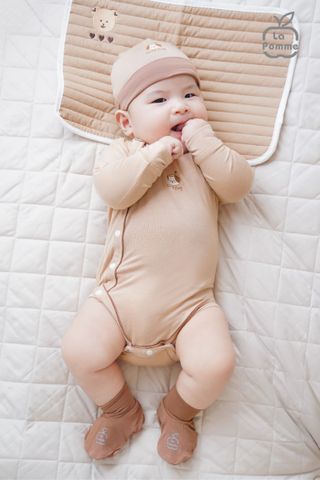  Body chip dài tay La Pomme baby kisses - Tím 