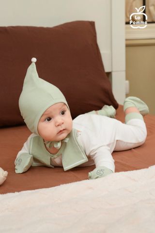  Body dài tay La Pomme lá cổ cách điệu 