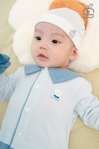  Bộ dài tay La Pomme cúc giữa cổ Peter Pan 
