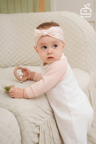  Body dài tay La Pomme cổ đức phối màu 