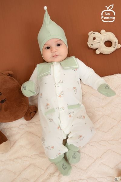  Body dài tay La Pomme lá cổ cách điệu 