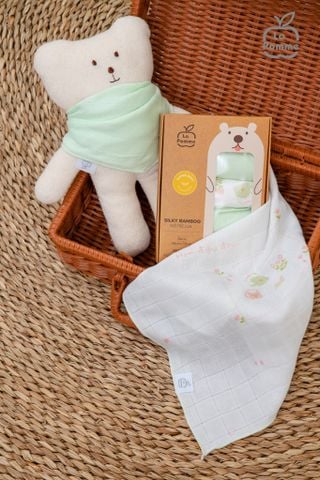  K001 - Set 5 Khăn sữa sợi tre lụa La Pomme phối màu (30x30cm) 