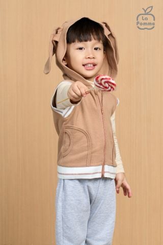  Áo Gile La Pomme bo gấu tai dài 