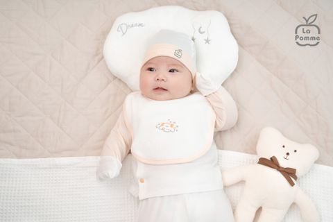  Bộ dài tay La Pomme cúc lệch hình in dễ thương 