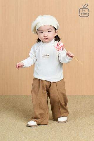  Áo Cổ 3cm La Pomme giữ nhiệt ba chú cún 