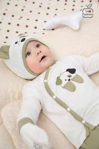  Mũ sơ sinh La Pomme Chó đốm 