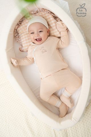  Body dài tay La Pomme viền phối 