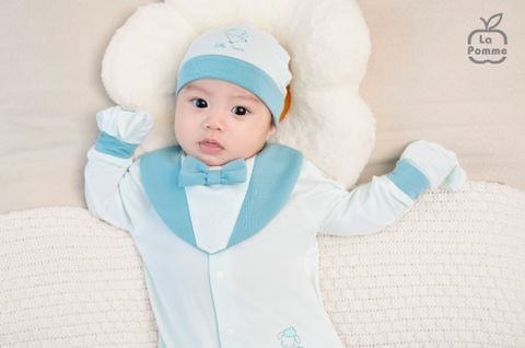  Bộ dài tay cúc giữa La Pomme phối màu 