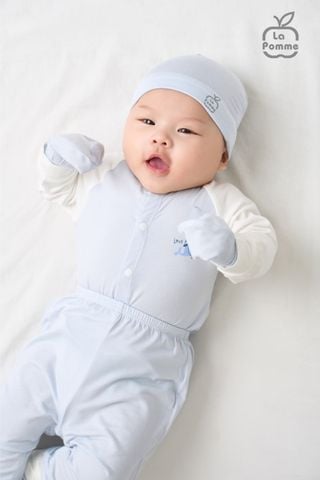  Bộ Dài Tay La Pomme Cúc Giữa Puppy - Xanh bạc hà 2 