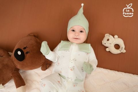  Body dài tay La Pomme lá cổ cách điệu 