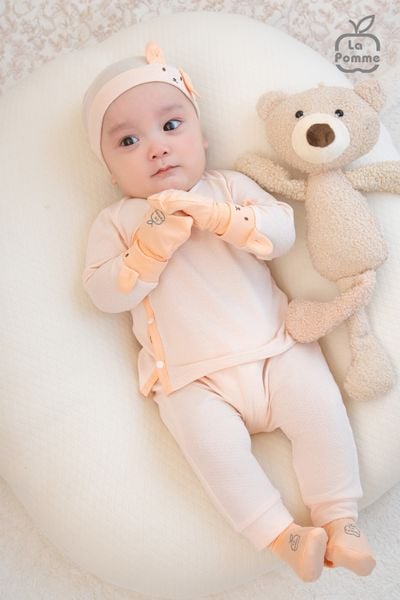  Bộ dài tay cúc lệch La Pomme bé yêu vui nhộn 