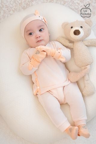  Bộ dài tay cúc lệch La Pomme bé yêu vui nhộn 
