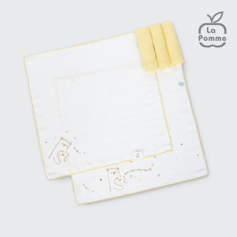  K001 - Set 5 Khăn sữa sợi tre lụa La Pomme phối màu (30x30cm) 