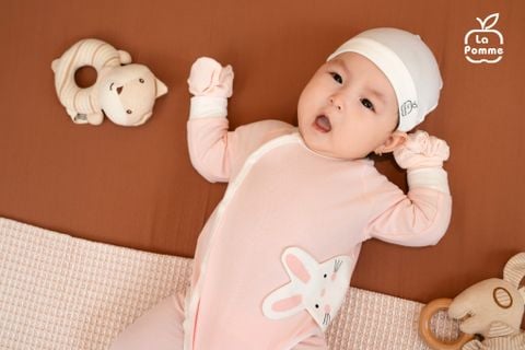  Body chip dài tay La Pomme kèm quần liền tất động vật dễ thương 