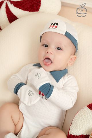  Set body chip dài tay kèm quần La Pomme Chú lính chì 