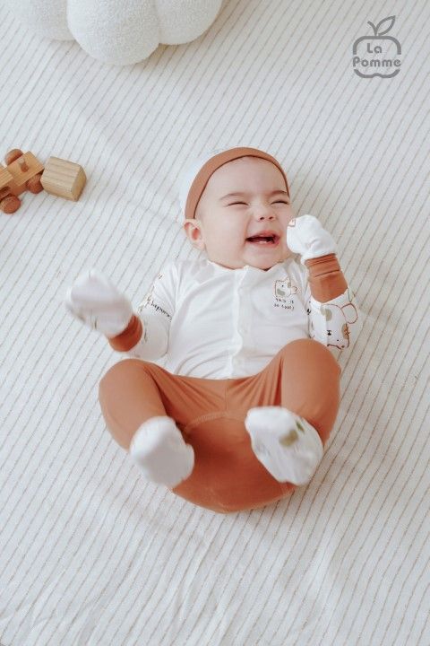  Bộ dài tay La Pomme cúc giữa lovely baby - Xanh 