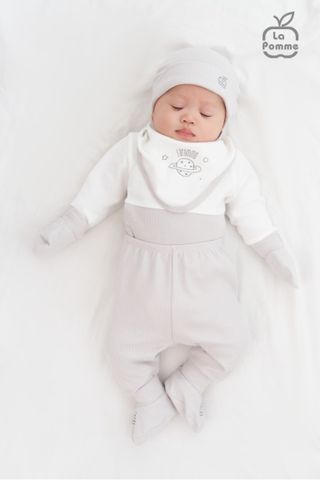  Bộ Dài Tay La Pomme Cúc lệch Fun Galaxy - Nâu 