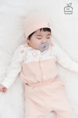  Bộ Dài Tay La Pomme Cúc Giữa Fun Galaxy - Ghi 