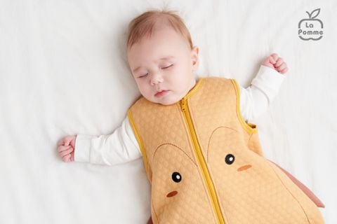  Túi ngủ sơ sinh La Pomme kín chân - Vàng 