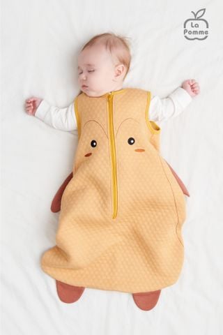  Túi ngủ sơ sinh La Pomme kín chân - Vàng 