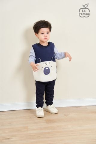  Áo Gile Fur La Pomme Baby Bear - Hồng 