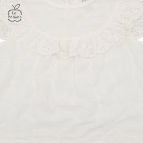  AS001 Bộ ba lỗ La Pomme ren cổ điệu đà - Trắng 