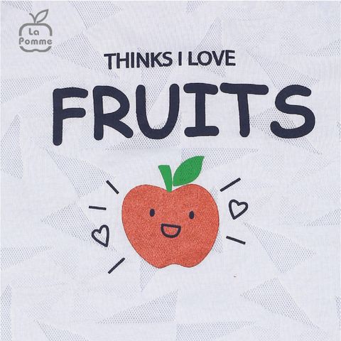  AS002 Bộ ba lỗ La Pomme trái táo đỏ - Xanh kẻ 