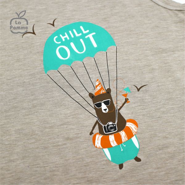  AS012 Bộ ba lỗ La Pomme Nhảy dù - Be 