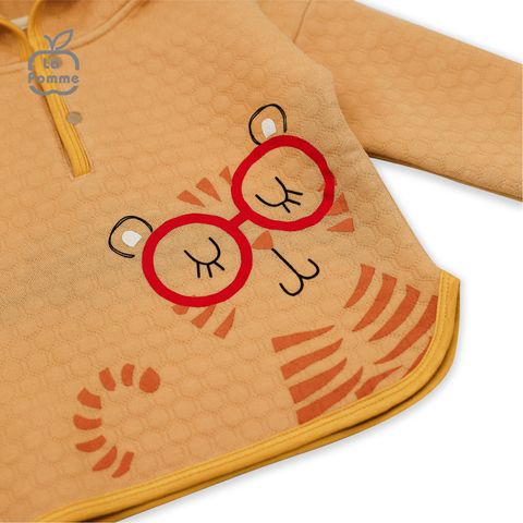  C031 Áo khoác La Pomme có mũ người bạn kính cận - Vàng 