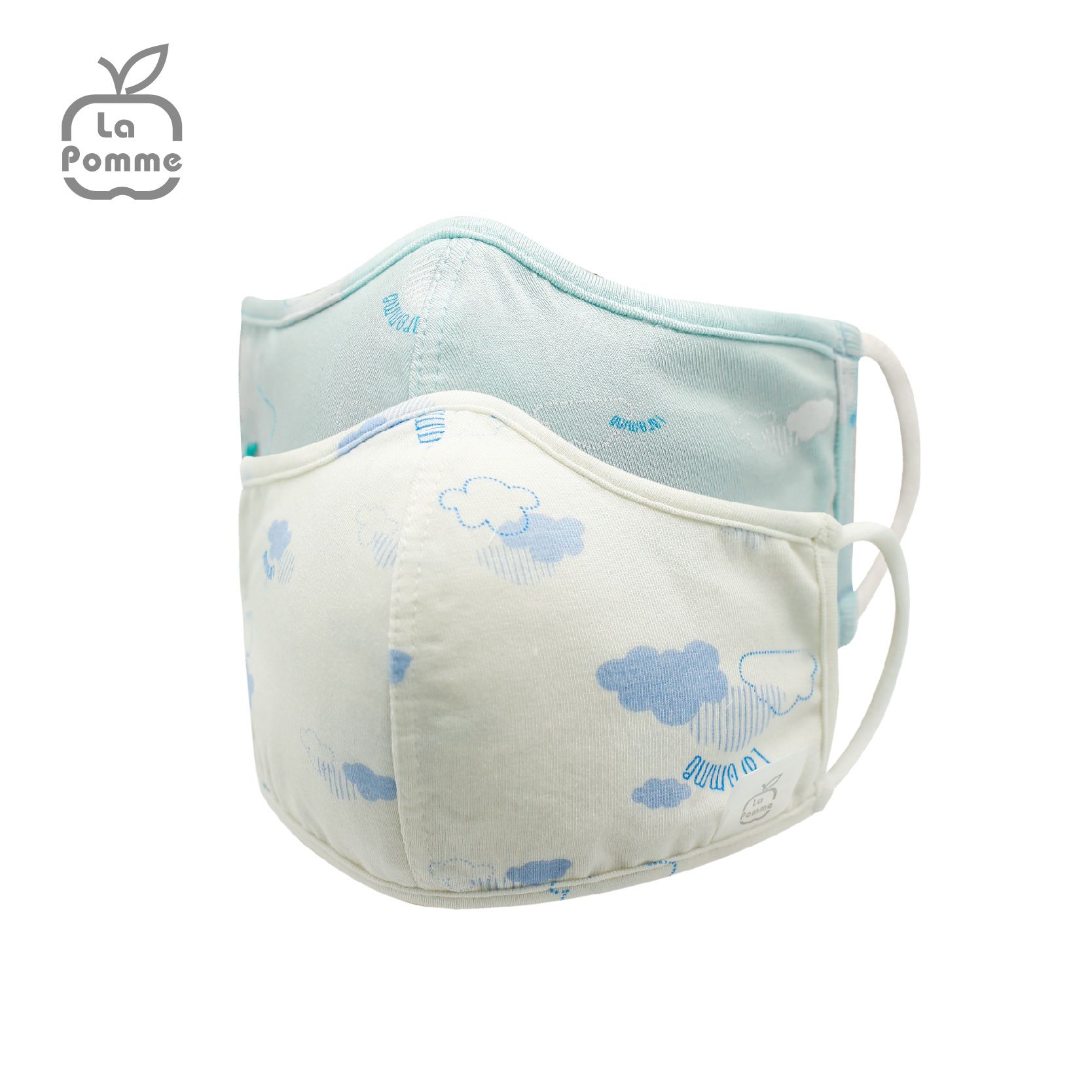  Set 2 chiếc khẩu trang 4 lớp cho bé La Pomme - Gam 12 (Size M) 