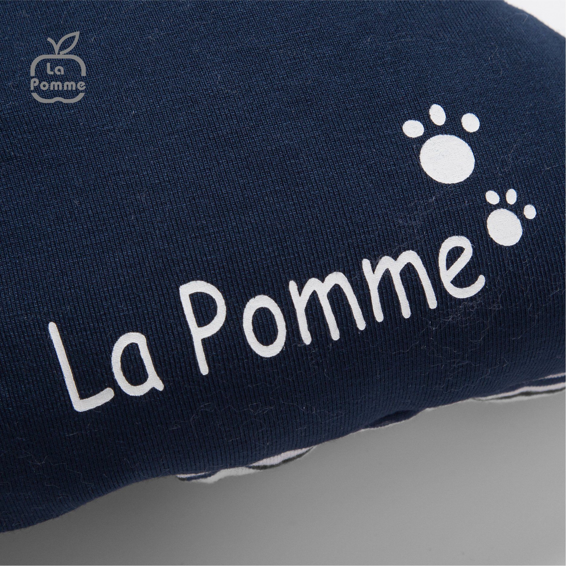  Gối chữ U đa năng La Pomme Baby Bear - Kẻ Tím Than 