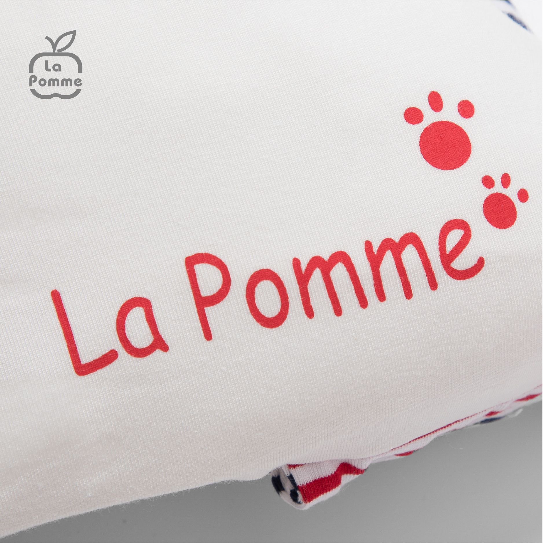  Gối chữ U đa năng La Pomme Baby Bear - Kẻ Đỏ 