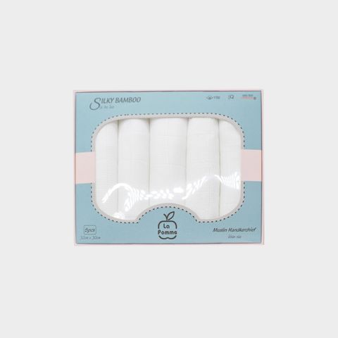  K001 Set 5 Khăn sữa sợi tre lụa La Pomme - 30x30cm 