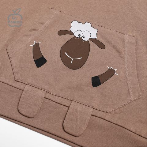  SL183 Bộ dài tay túi cừu nhỏ La Pomme - Nâu 