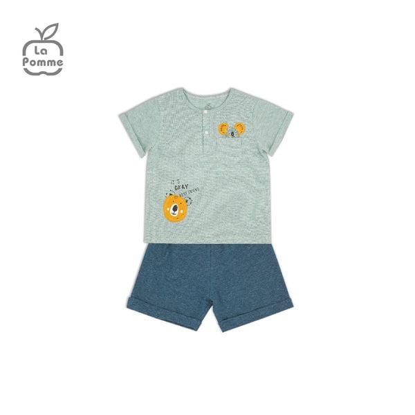  SS227 Bộ cộc tay La Pomme Gấu Koala - Xanh 