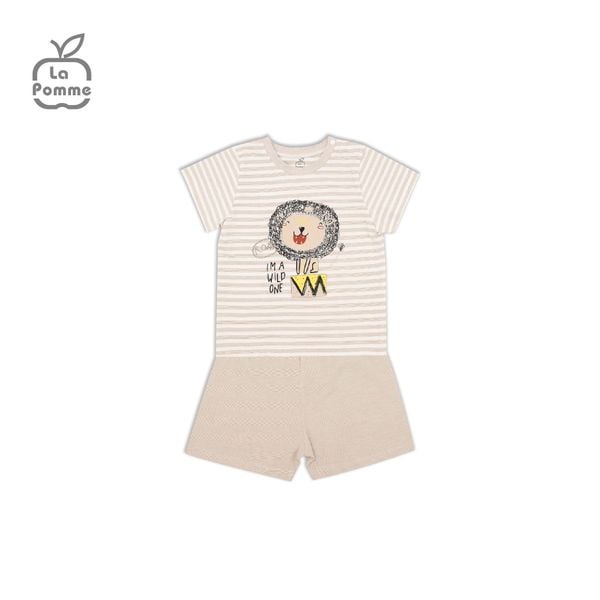  SS240 Bộ cộc tay La Pomme Xiếc sư tử - Be 